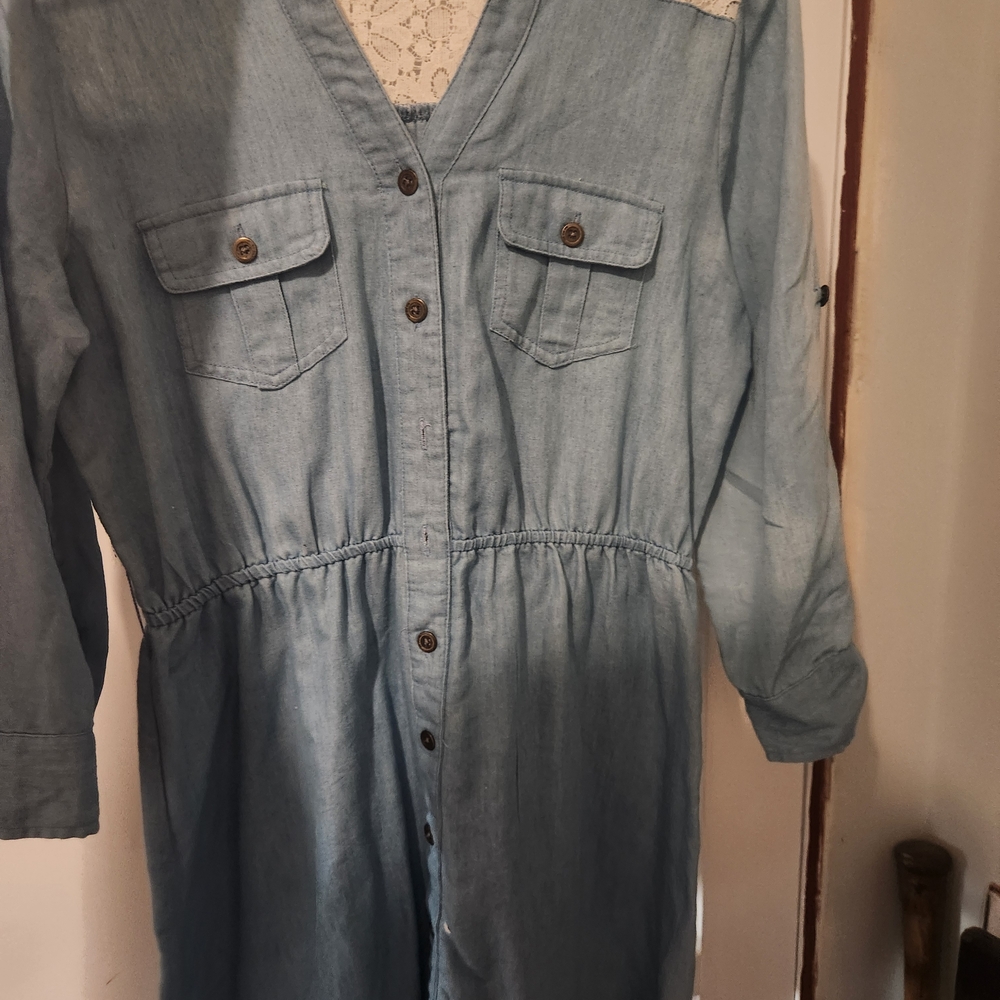 Charlotte Russe Denim Blue Midi Dress